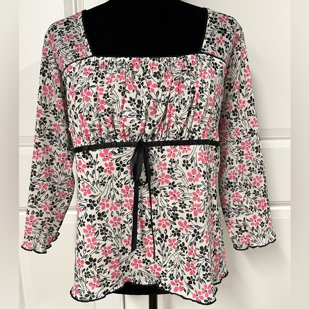 Fashion Bug Peasant Square Neck Top
